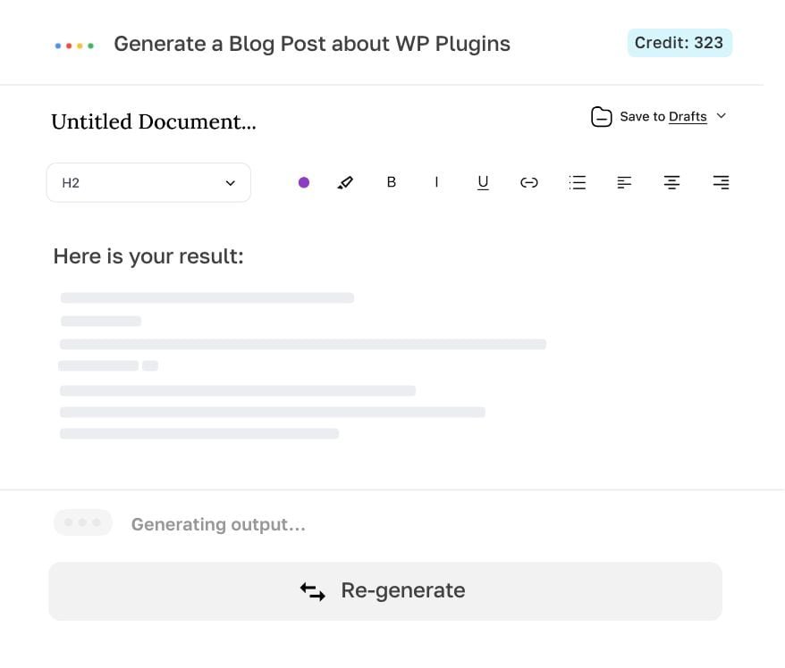 Gerar, Editar, exportar.